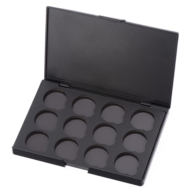 Empty Magnetic Eyeshadow Makeup Palette with 12Pcs 26mm Round Metal Pans-Velvo Beauty