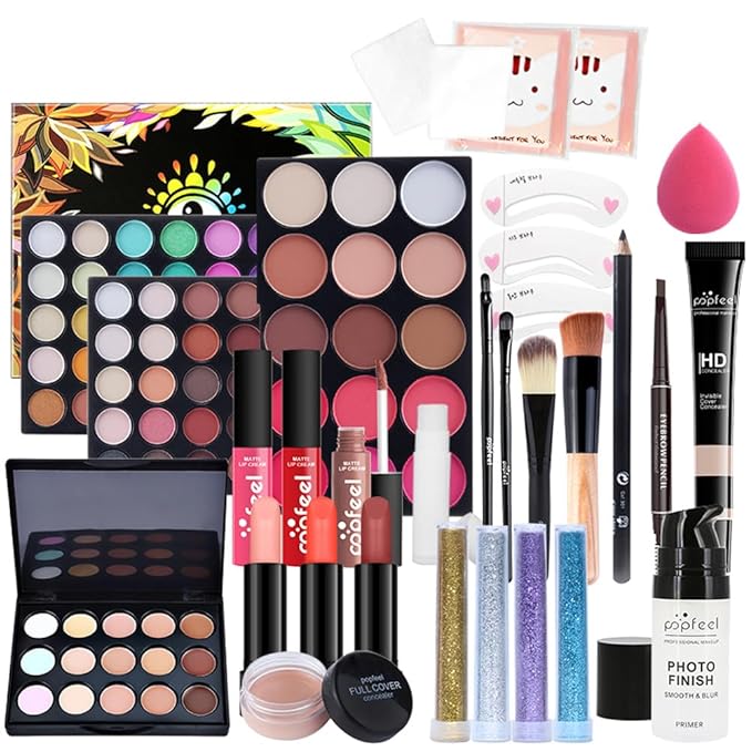 Makeup Kit All In One Makeup Kit,Multipurpose Makeup Set Full Makeup Essential Starter Kit for Beginners Pros Makeup Gift Set for girl or Women-Velvo Beauty