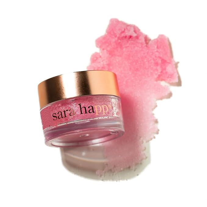 Sara Happ The Lip Scrub: Pink Grapefruit Sugar Scrub for Dry Lips - Gently Exfoliate, Polish, and Revitalize Lips with Vitamin E and Jojoba & Grape Oils, Vegan, 0.5 oz.-Velvo Beauty