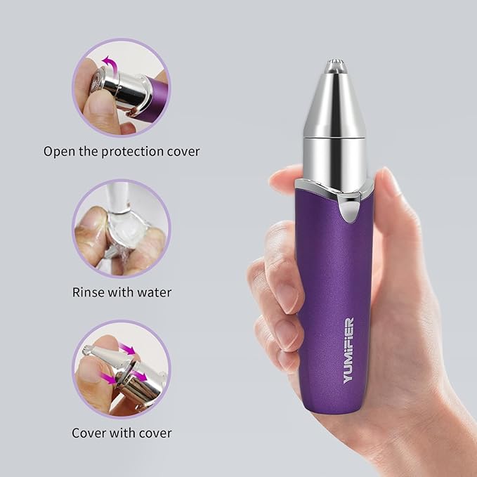 Eyebrow Facial Trimmer, Facial Hair Removal for Women, Smooth & Painless Face Razors Eyebrow Shaver for Women - 2 in 1 Facial Hair Remover & Eyebrow Trimmer with Built-in Battery for Face, Lip, Chin-Velvo Beauty