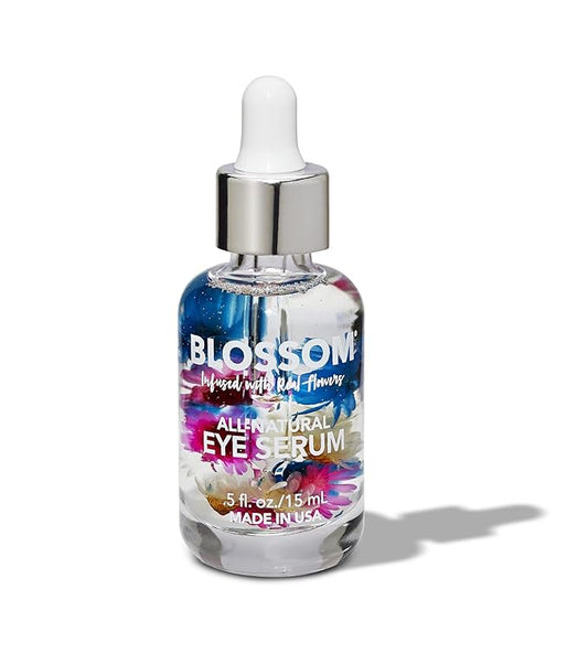 Blossom All Natural Organic Cruelty Free Moisturizing Eye Serum with Essential Oils, Infused with Real Flowers, Made in USA, 0.5 fl. oz./15ml, Winter Wonderland-Velvo Beauty
