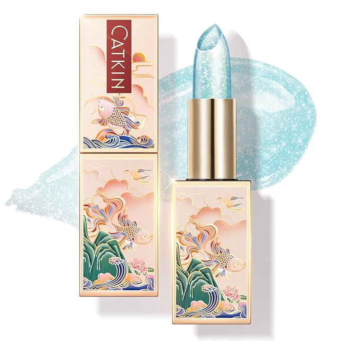 CATKIN Lip Balm Color Tinted Changing Lipstick Ultra Hydrating Lip Moistrurizer Chapstick with Vitamin E Nourishing For Cracked & Dry Lips 0.12 oz C08 Mermaid-Velvo Beauty