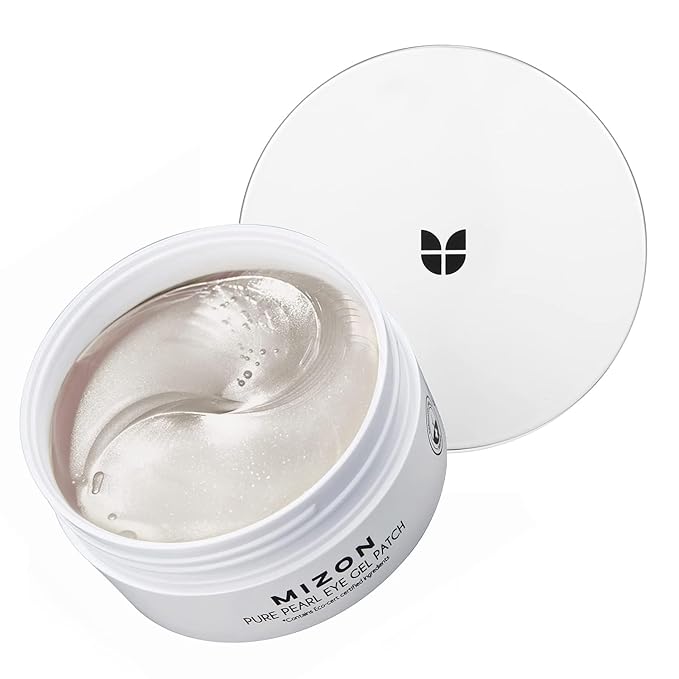 MIZON Pure Pearl Eye Gel Patch with Pearl, Diamond Powder, and Niacinamide for Radiance, Firming, and Nourishment – 60pcs – Improves Dark Circles and Luminosity-Velvo Beauty