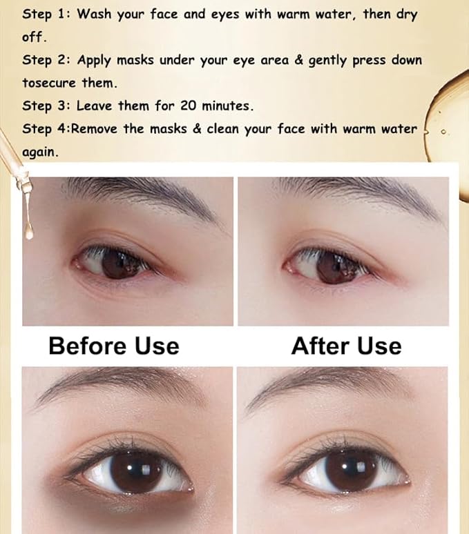 Under Eye Patches, 24K Gold Under Eye Patches for Puffy Eyes and Dark Circles, Under Eye Treatment, Fine Lines & Puffiness, 60 Pairs Collagen Eye Gel Pads for Personal Care-Velvo Beauty