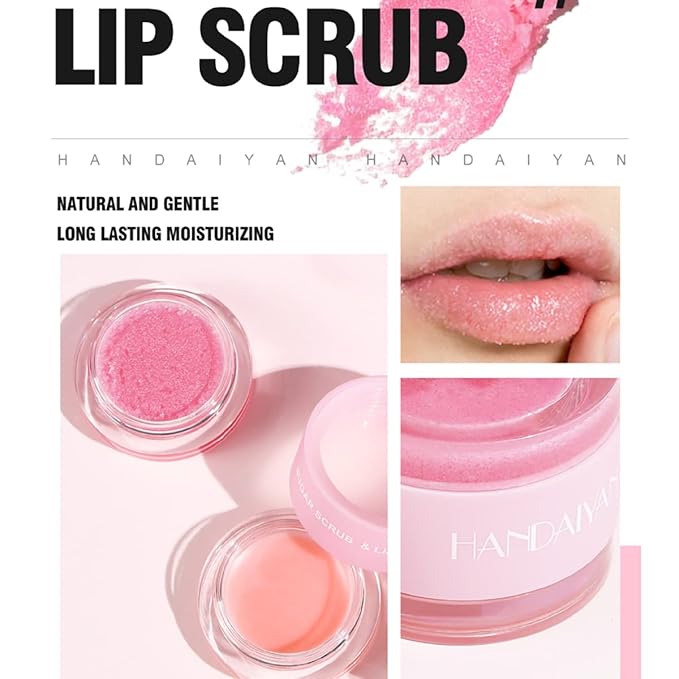 Lip Scrub & Lip Mask Lip Care Kit, Exfoliating Lip Scrub with Double Effect, Repair Lip Mask for Repairs Dry & Cracked & Chapped & Peeling Lips, Lip Care Gift for Women Girl-Velvo Beauty