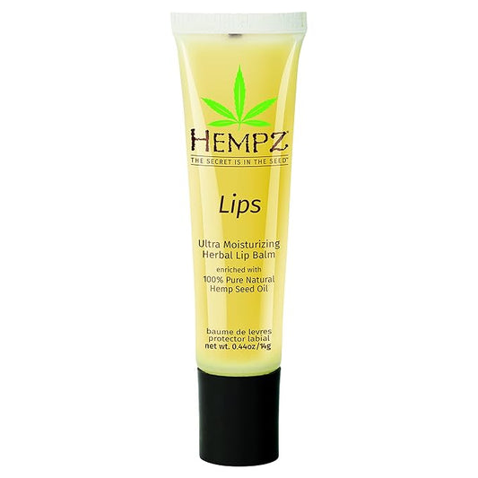 HEMPZ Herbal Ultra Moisturizing Lip Balm - Lip Treatment for Dry Cracked Lips, Provides Hydration and Nourishment for Men and Women - Premium, 100% Pure Natural Hemp Seed Oil - .44 oz-Velvo Beauty