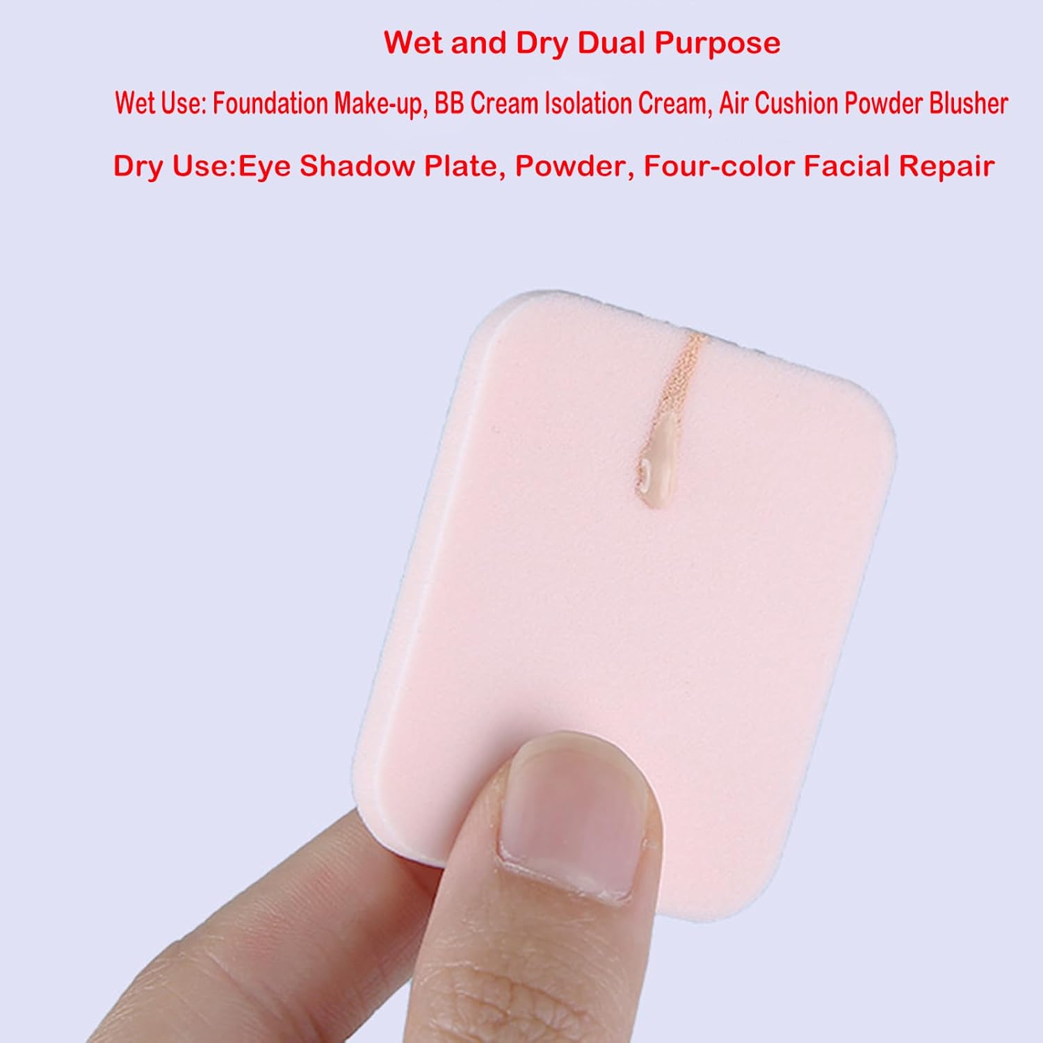 40PCS Round Square Shaped Makeup Blenders Sponges Set, Use for Dry and Wet, Perfect for Full Face Curve Blending, Cream, Liquid, Powder Foundation Cosmetics, Latex Free, Soft, Flexible-Velvo Beauty