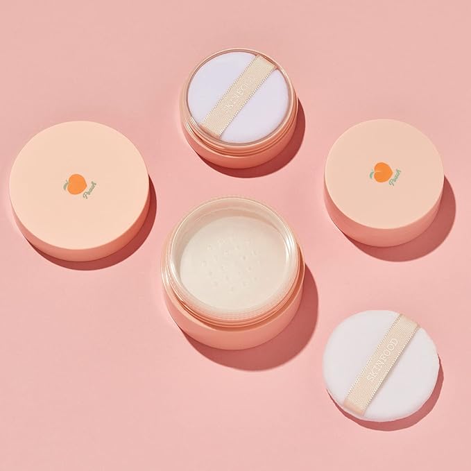 SKINFOOD Peach Cotton Pore Blur Pact - Sebum Control Pack with Silky Texture - Long Lasting Makeup Fixing - Pore Primer with Mineral Powder for Oily Skin - Pore Quick Minimizer-Velvo Beauty