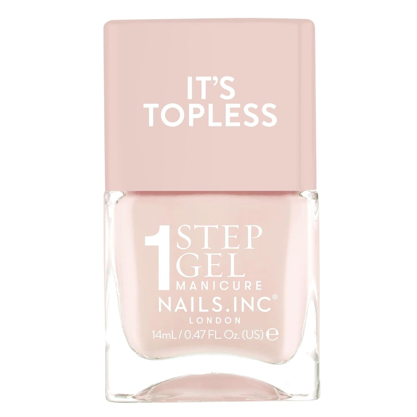 Nails Inc It's Topless Gel-Like Nail Polish, 4-in-1 Base Coat, Treatment, Color & Top Coat, Long Lasting, Strong, Chip Free Nails, Glossy Salon Quality Manicure, Air Dry Nail Polish, Renee, 0.47 Fl Oz-Velvo Beauty