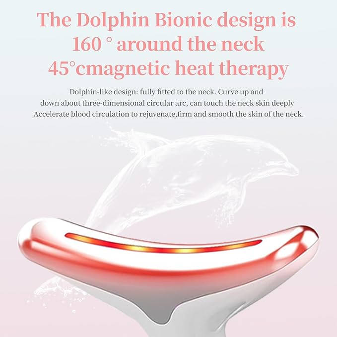 Red-Light-Therapy-for-Face and Neck, Face 𝖲 culpting Wand with 7 Color, Anti 𝖶rinkles Facial Massager for Face and Neck Tool for Skin Care (White)-Velvo Beauty