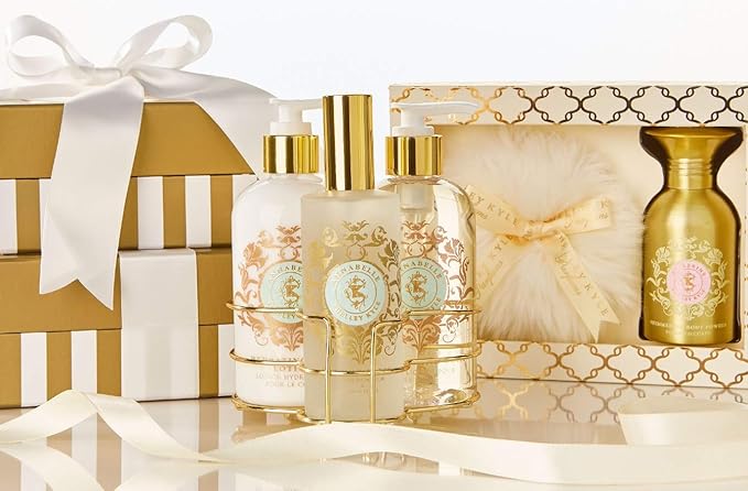 Shelley Kyle Lorelei Mini Gift Set, Includes Travel Size Perfume, Lotion, and Shower Gel, Packaged in Beautiful Cream and Gold Gift Box with Ribbon-Velvo Beauty