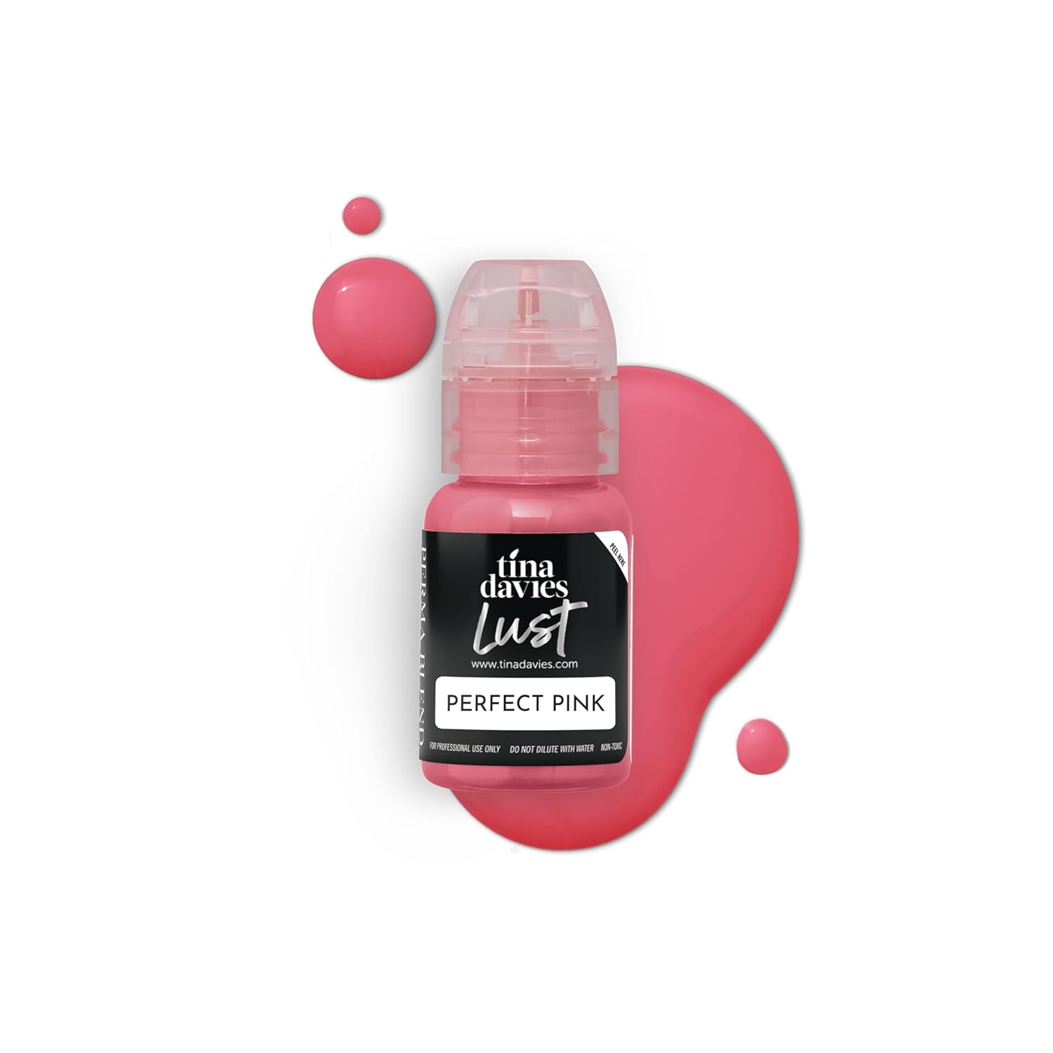 Tina Davies Professional Envy & Lust Lip Pigments - Permanent Lip Makeup - Colors Heal True to Tone - High Retention - Lust Perfect Pink, 1/2oz/15ml Bottle-Velvo Beauty