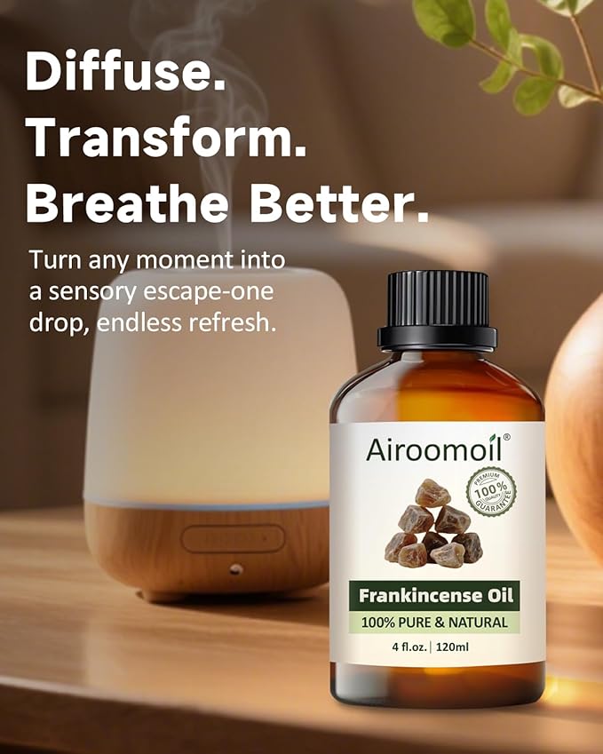 Pure Frankincense Essential Oil Pure for Aromatherapy Perfumes Soaps Use Diffuser Oils Home Use 4 Fl Oz-Velvo Beauty
