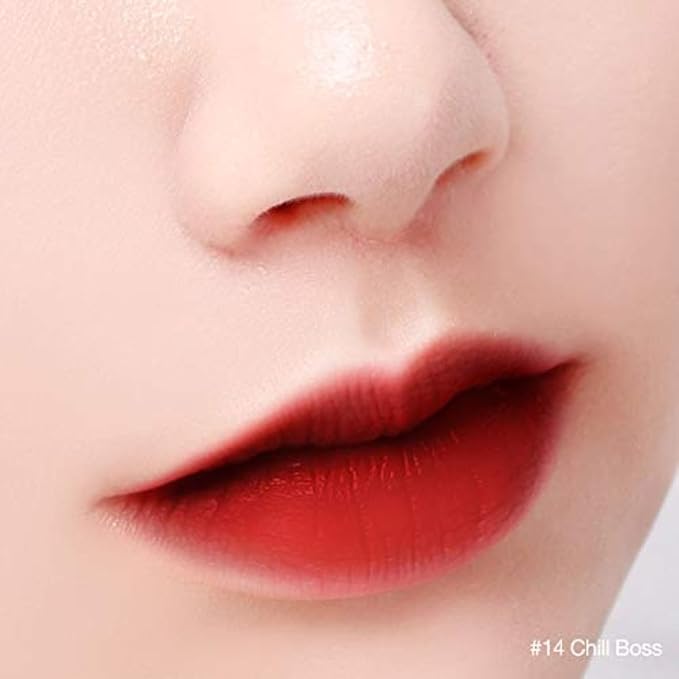 BBIA Last Velvet Lip Tint - Soft & Creamy Matte Finish Lip Stain, Blur Effect with Velvety Texture, Long-Lasting, High Pigment, Lightweight, Non-Drying, Korean Lip Makeup (14 CHILL BOSS)-Velvo Beauty