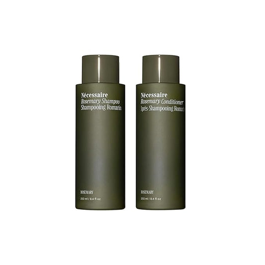 Nécessaire Rosemary Hair Duo - Rosemary Shampoo and Conditioner for Women + Men. Rosemary Oil + Proteins For Stronger Hair. Good for All Hair Types/Textures. 250 ml / 8.4 fl oz-Velvo Beauty