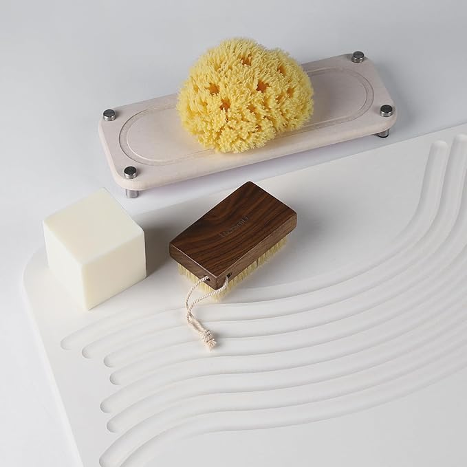 Luxury Natural Walnut Wood Boar Bristle Body Brush | Exfoliating & Detoxifying for All Skin Type | Sweeps Away Dead Skin Cells for Luminous, Smooth Skin | for Wet and Dry Use (Handheld)-Velvo Beauty