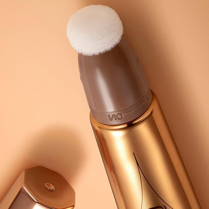 MEICOLY Liquid Highlighter Beauty Wand,Highlight Stick with Cushion Applicator,Lightweight Super Silky Cream Face Illuminator Highlight Stick,05 Rose Gold-Velvo Beauty