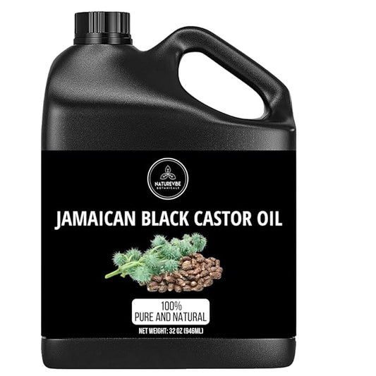 Naturevibe Botanicals Jamaican Black Castor Oil 32 Ounces | 100% Pure and Natural | Great for Skin Care and Hair Care-Velvo Beauty