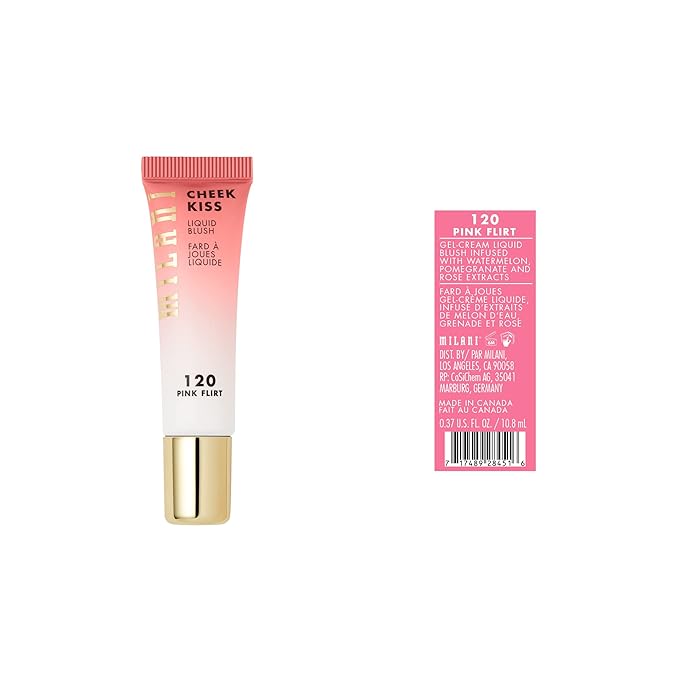 Milani Cheek Kiss Liquid Blush Makeup - Blendable & Buildable, Lightweight Cheek Color (Pink Flirt)-Velvo Beauty