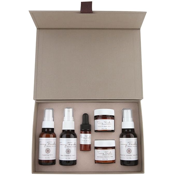 Natural Sensitive/Dry Skin Treatment Kit | Organic, Cruelty-Free, Non-Toxic | Replenish, Hydrate, + Soothe, Best for Dry and Sensitive Skin (6 Piece Set)-Velvo Beauty