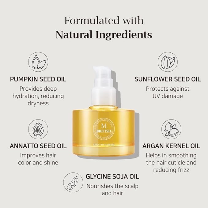 Annatto Hair Oil 2.36 fl. oz – Frizz-Free Shine, Deep Hydration, Natural Vegan Formula, UV Protection, Salon-Quality for All Hair Types-Velvo Beauty