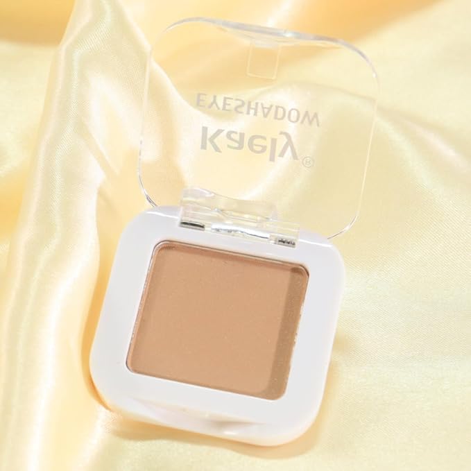 evpct Matte Light Nude Brown Single Eye Shadow Palette Makeup for Older Women, Burly Wood Cream Eye shadow Palette Single for Older Women Matte, High Pigment Monochrome Eyeshadow, sombra de ojos-Velvo Beauty