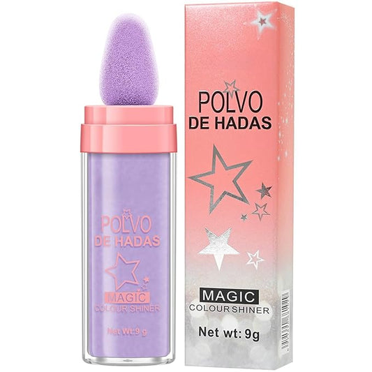 URQT Polvo De Hadas Fairy Highlight Patting Powder Highlighter Body Brightens the Natural Three-dimensional Face Powder Blusher (#04 Fantasy Purple)-Velvo Beauty