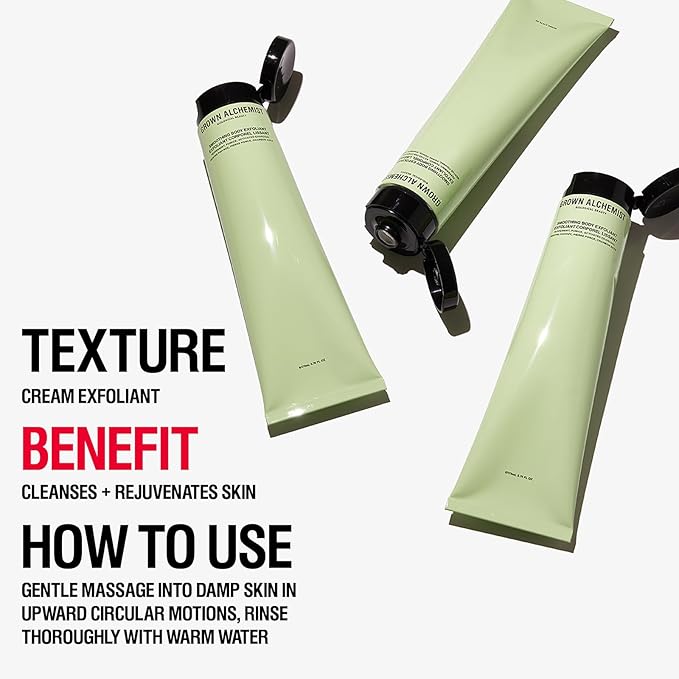 Grown Alchemist Body Cleanser (300ml) + Smoothing Body Exfoliant (170ml) + Intensive Body Cream (120ml) Skincare Set-Velvo Beauty