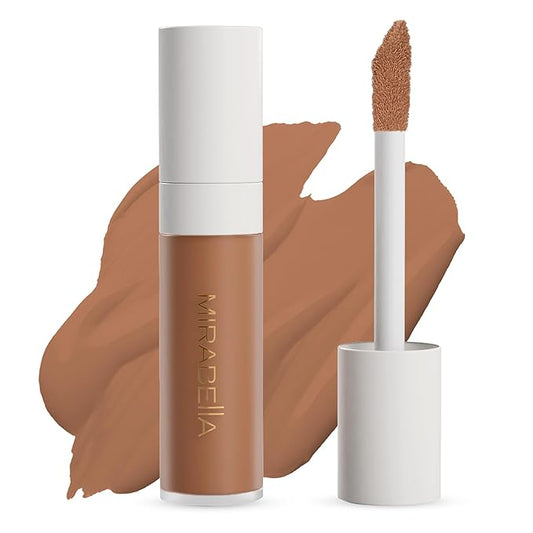 Mirabella Invincible For All Perfecting Under Eye Concealer Full Coverage - Hydrating Makeup Concealer for Dark Circles, Fine Lines & Wrinkles w/Hyaluronic Acid - Tan T190-Velvo Beauty