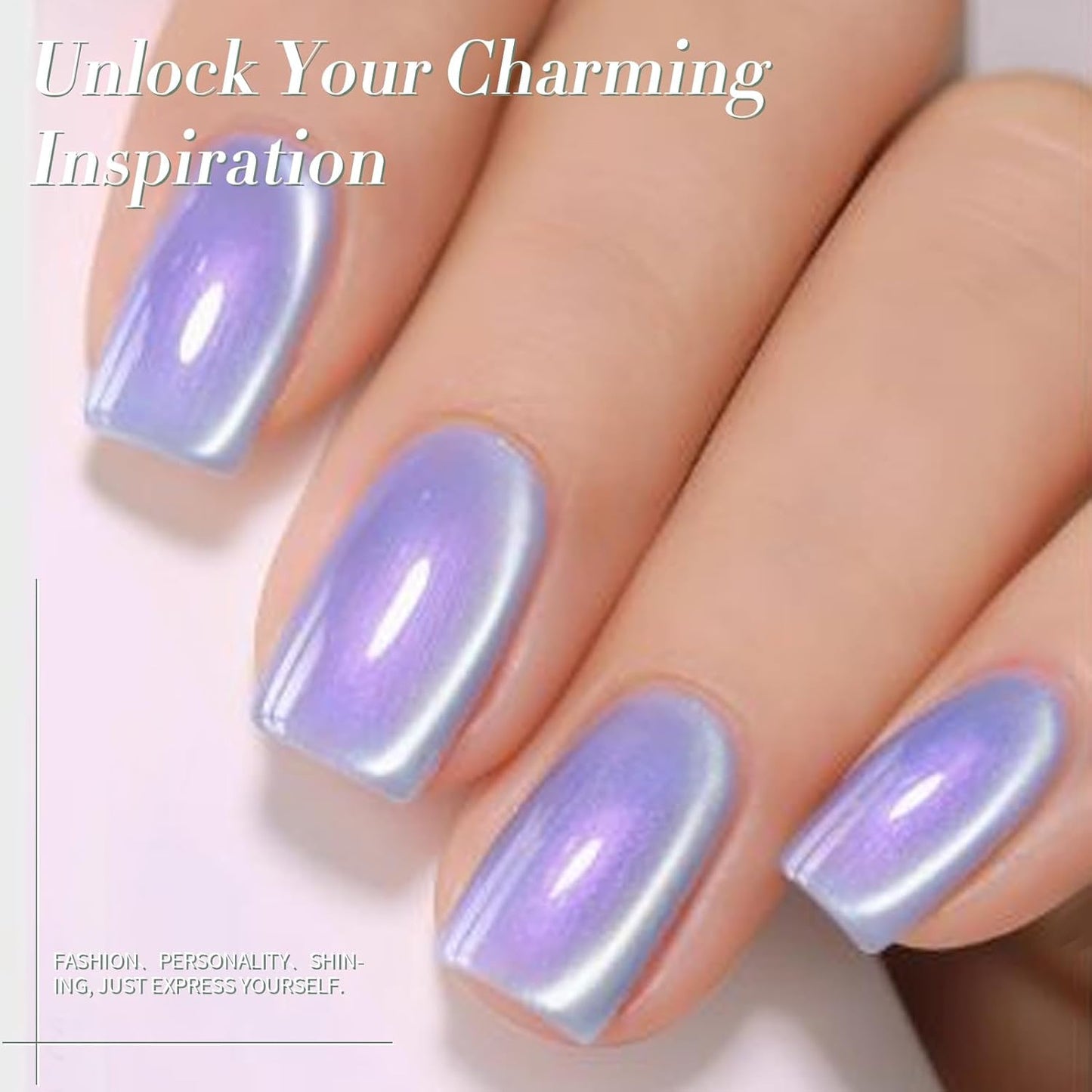 Born Pretty Cat Magnetic Eye Gel Nail Polish, Fairy Purple Glitter Cat Magnetic Gel Nail Polish for Nail Art Manicure Salon DIY at Home 15ML-Velvo Beauty