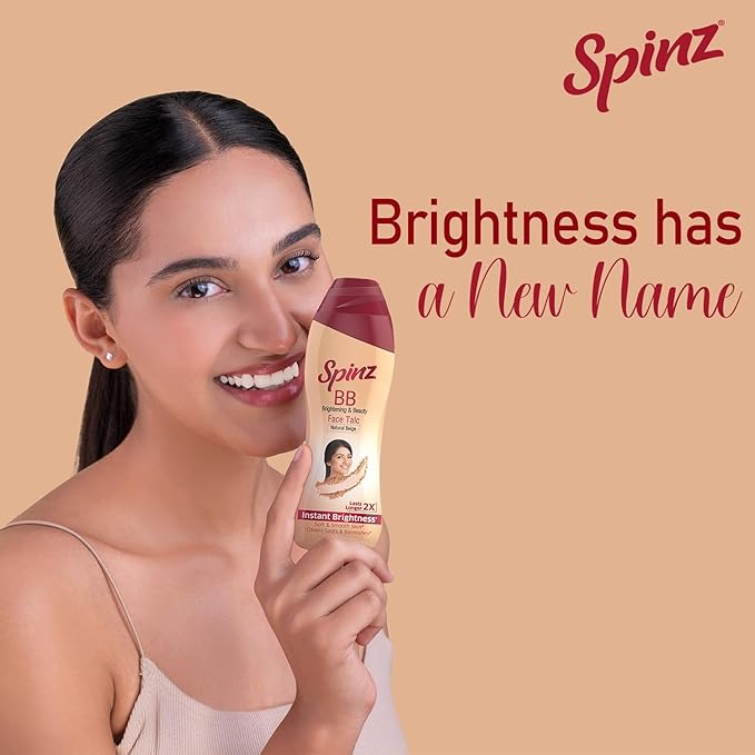 Spinz BB Talc, instant glow cover spots & blemishes 100g-Velvo Beauty