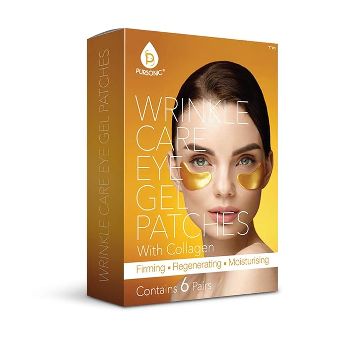 Pursonic | Wrinkle Care Eye Gel Patches with Collagen for Puffy Eyes, Dark Circles, & Wrinkles - Hydrates and Rejuvenates Skin for Anti-Aging Effects-Velvo Beauty
