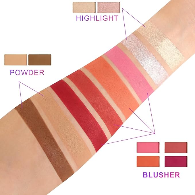 Large Eyeshadow Palette for Makeup Beginners, DE'LANCI Big Colorful All In One Makeup Palette for Stage Makeup, Blush Highlighter Contour Full Highly Pigmented Makeup Pallet Teen Holiday Gifts-Velvo Beauty