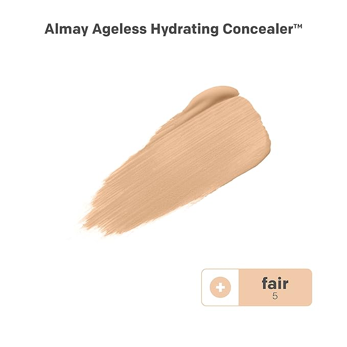 Almay Anti-Aging Concealer, Face Makeup with Hyaluronic Acid, Niacinamide, Vitamin C & E, Hypoallergenic-Fragrance Free, 005 Fair, 0.37 Fl Oz (Pack of 1)-Velvo Beauty