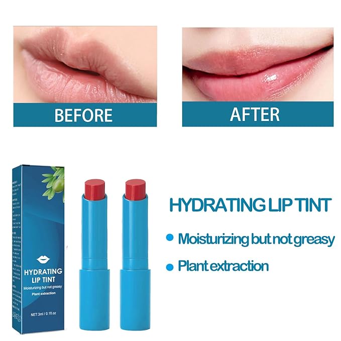2pcs Thrive Lip Tint Hydrating, Strong Moisturizing Effect Tinted Lip Balm Hydrating, Natural Ingredients Sheer Moisture Lip Tint, Non-Sticky and Long-Lasting Lip Care-Velvo Beauty