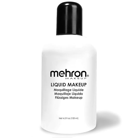 Mehron Makeup Liquid Makeup | Face Paint and Body Paint 4.5 oz (133 ml) (WHITE)-Velvo Beauty