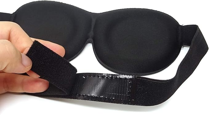 Honbay 3D Funny Eyeshade Soft Sleep Eye Mask with Adjustable Head Strap for Travel, Game, Party, Rest, Sleeping, etc (for Man) Black-Velvo Beauty