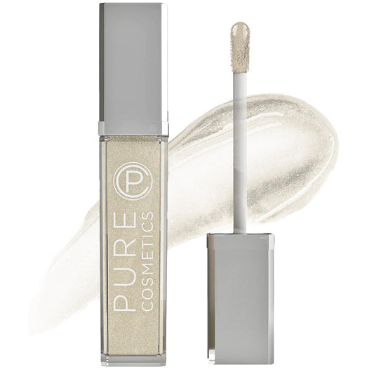Pure Cosmetics Pure Illumination Lip Gloss - LED-lit Applicator w/Side Mirror - Non-Sticky, Moisturizing & Hydrating Lip Glosses - Soothes & Protects Dry Chapped Lips (Clear)-Velvo Beauty