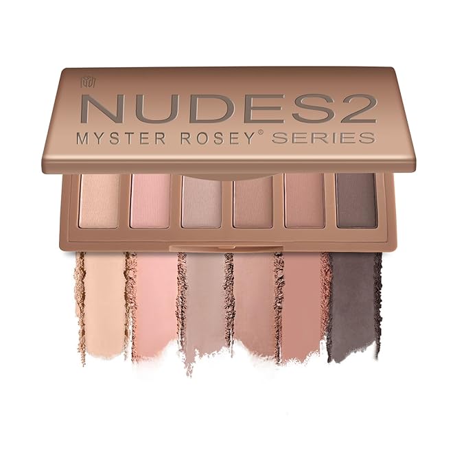 Nudes 2 Series Mini Eyeshadow Palette, Velvety Matte&Satin Finish, 6 Nude Taupe & Brown Neutral Eye Shadows, Travel Friendly Size, Vegan, Cruelty -free-Velvo Beauty