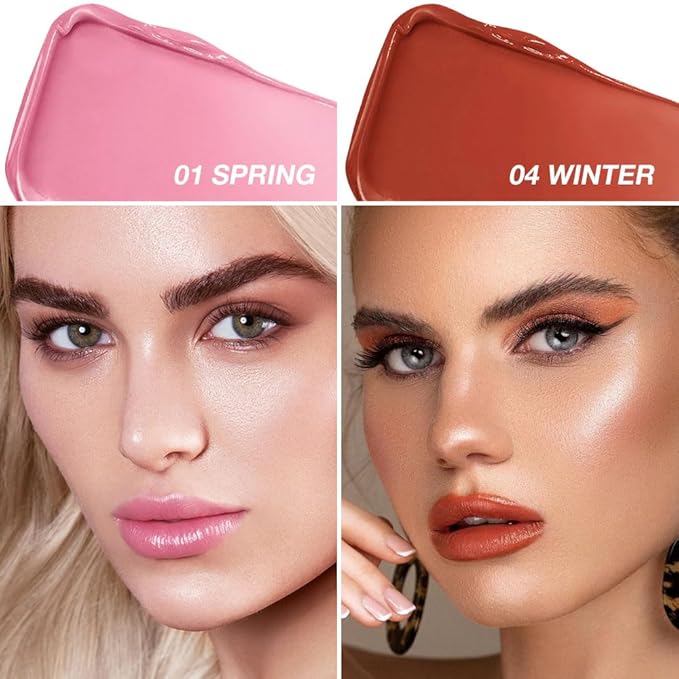 2Pcs Tinted Lip Balm Moisturizing Lipstick – Soft Pale Pink & Cool Plum Red Sheer Hydrating Lip Color for Dry Lips – Nourishing Lip Balm for All Women with a Subtle Natural Scent (S01 & S04)-Velvo Beauty