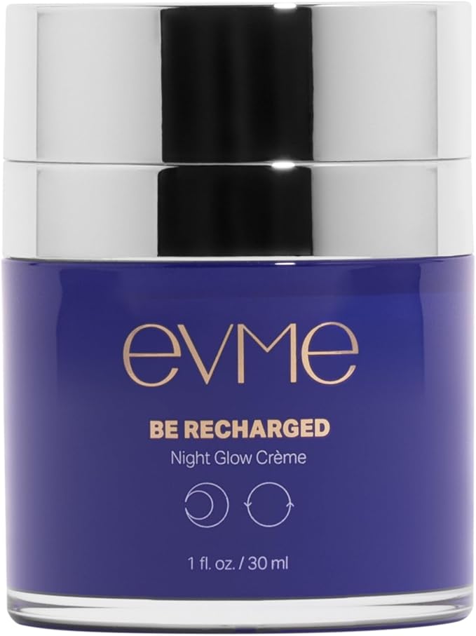 Evme Night Glow Crème – Hydrating Gel-to-Cream Moisturizer with Squalane, Sea Buckthorn & Vitamin C – Dermatologist-Tested, Fragrance-Free for Sensitive, Reactive Skin – Supports Healthy Skin Barrier-Velvo Beauty