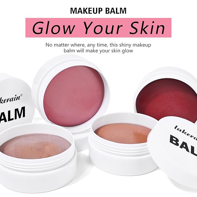 KYDA Miracle Glow Balm, Glow Tinted Blush Balm, Multiuse Face Balm for Cheek Lips Eyes, Hydrating Cream Blush, Blendable Lightweight, Shimmer Blusher, Natural, 1.76 oz-Velvo Beauty
