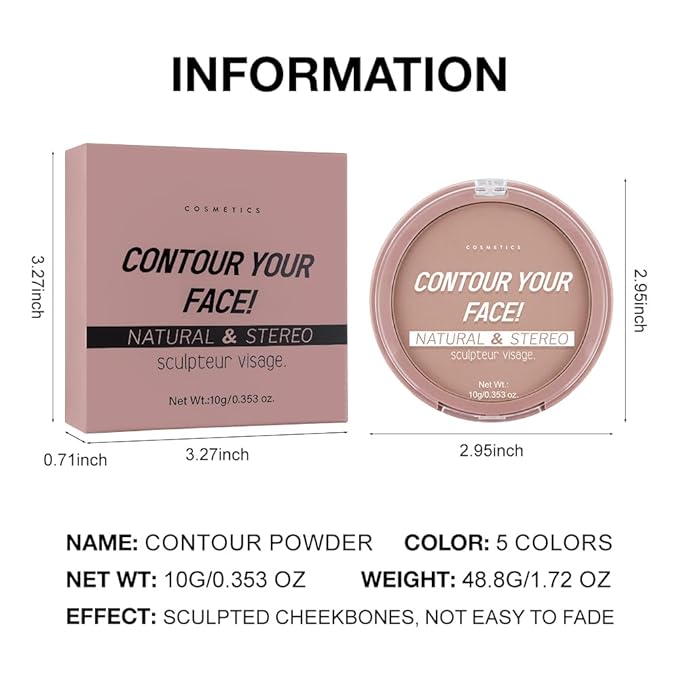 Matte Warm Brown Cream Contour Palette – Lightweight, Blendable Monochrome Powder Base for All Skin Tones, Face Makeup for Women & Men, Vegan & Cruelty-Free, Paleta de Contorno en Crema Mate 01-Velvo Beauty