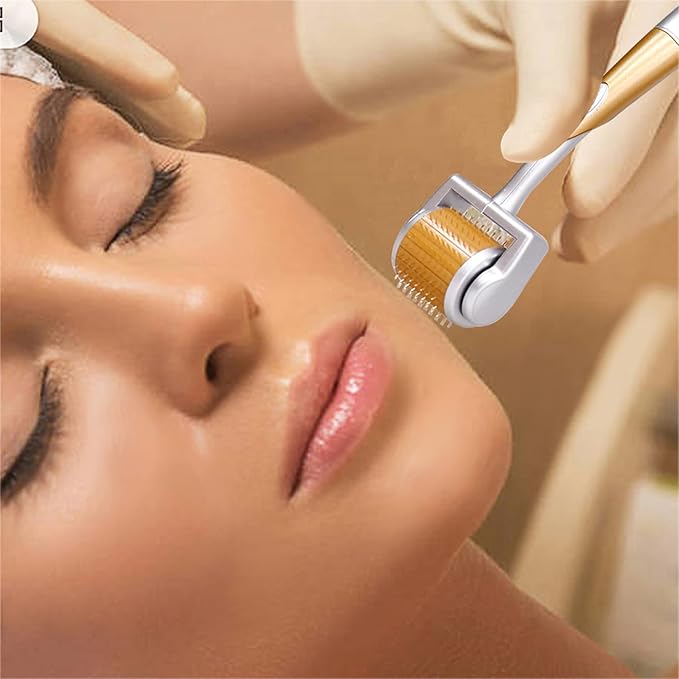Derma Roller Real Needle, 192 Titanium Microneedle Roller Face Body for Home Use - includes Storage Case-Velvo Beauty