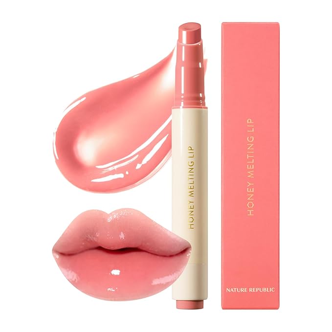 Nature Republic HONEY MELTING LIP (02 FIG) SOFT LIP STICK, Hydrating Gloss, Moisturizing balms, Sheer tint, Shine & Nude, Glowy Finish, korean make up-Velvo Beauty
