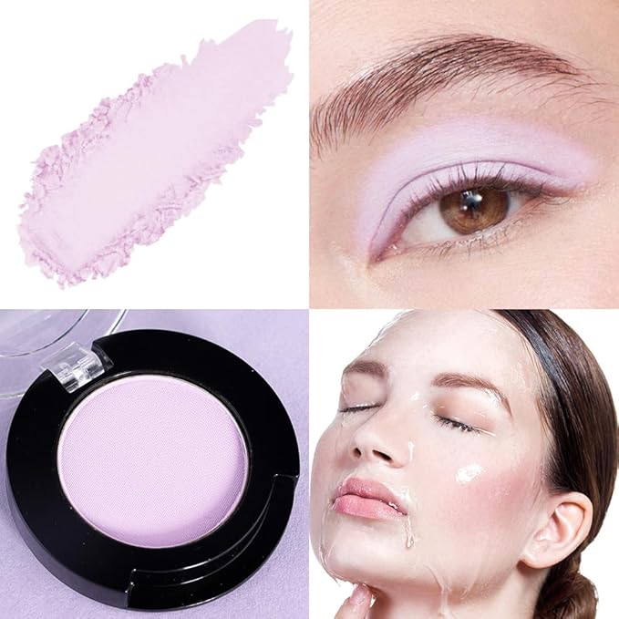 Monochrome Matte Eyeshadow Makeup Palette, Highly Pigmented Light Purple Eyeshadow Palette, Matte Pressed Powder Eye shadow Makeup, Single Vegan Eye Shadow, Daily Evening Women Girls Eyeshadow Gift12#-Velvo Beauty