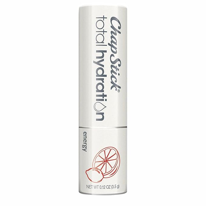 ChapStick Total Hydration Essential Oils Energy Lip Balm, Lime + Grapefruit Lip Balm Tube, Lip Care - 0.12 Oz-Velvo Beauty