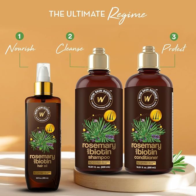 WOW Skin Science Rosemary with Biotin Hair Oil 6.8 oz-Velvo Beauty