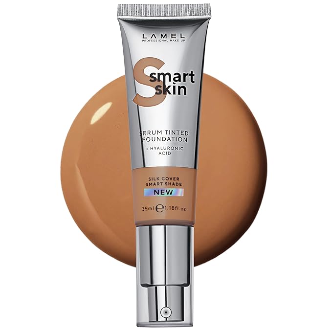 Lamel- Smart Skin Serum Tinted Foundation - 409 Deep Beige | Smoothens skin | Weightless texture| Blurs pores | All-day wear | 35ml-Velvo Beauty
