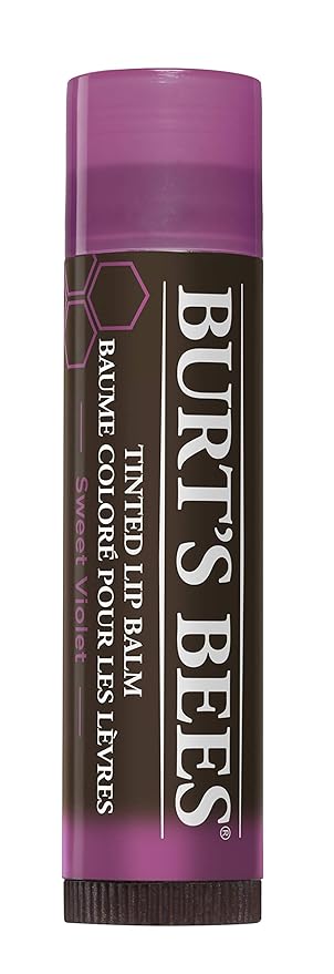 Burt's Bees 100% Natural Tinted Lip Balm, Sweet Violet with Shea Butter & Botanical Waxes - 1 Tube-Velvo Beauty
